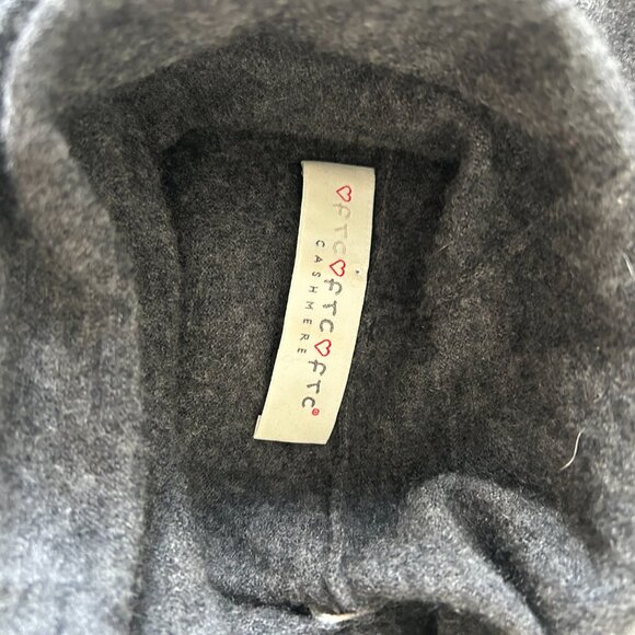 FTC 100% Cashmere Dark Heather Gray Funnel Neck Tank Top Size Medium so soft! - Picture 2 of 7